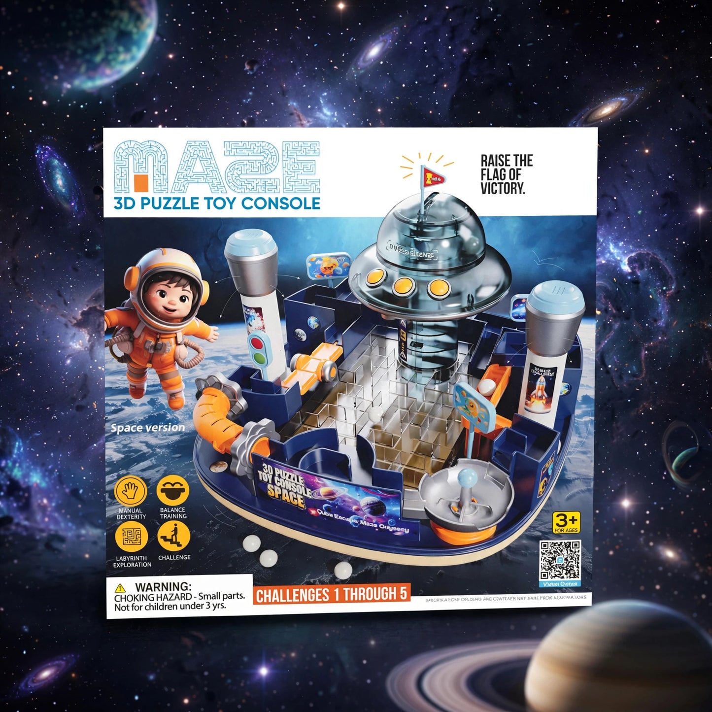 MAZE 3D PUZZLE TOY CONSOLE - SPACE VERSION