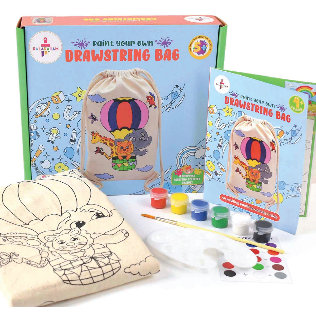 DIY Paint Your Own Drawstring Bag Kit