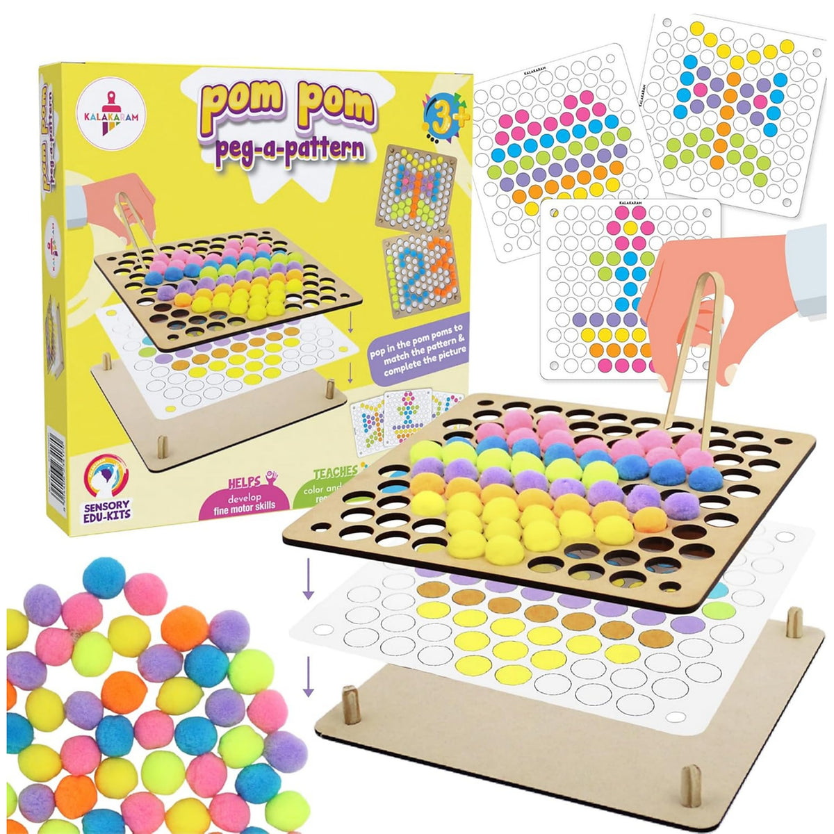 Pom Pom Peg-a-Pattern Kit