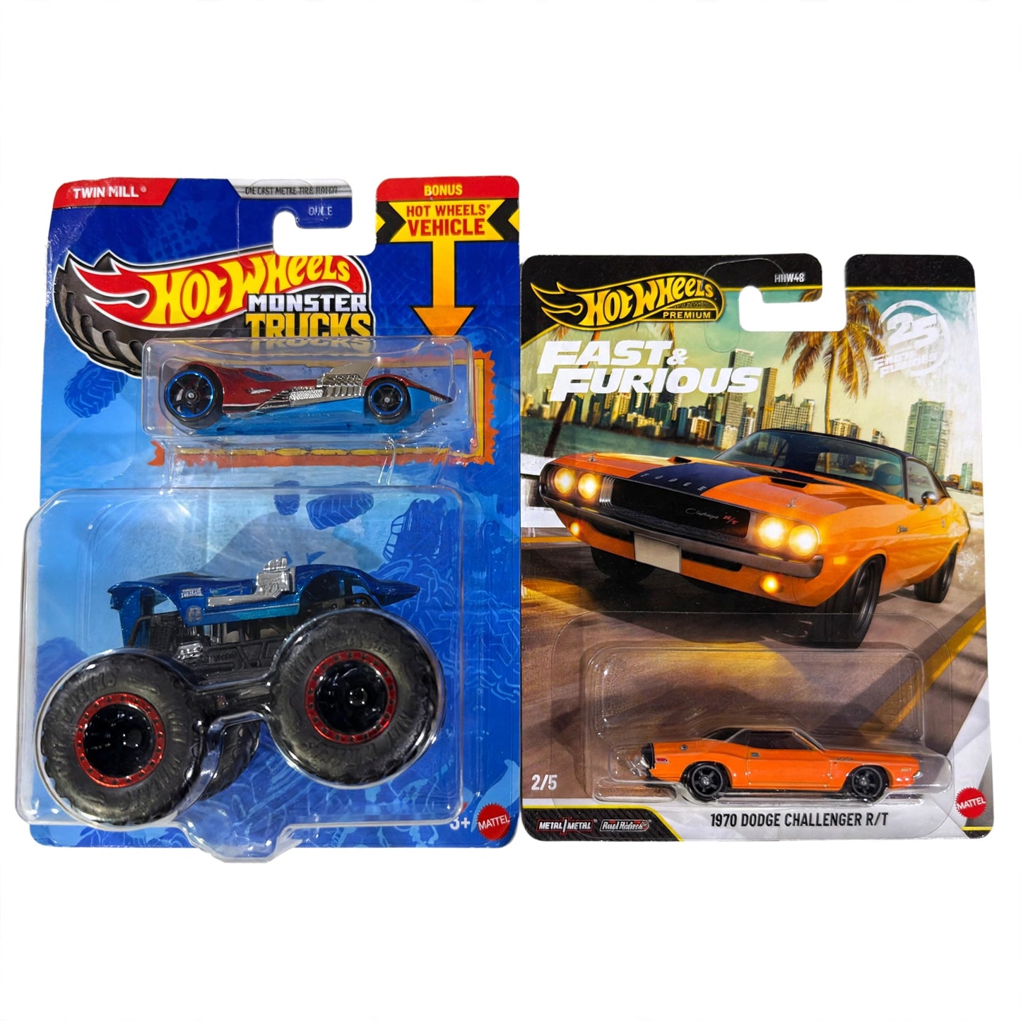 HotWheels FNF dodge challenger + random HotWheels minter truck