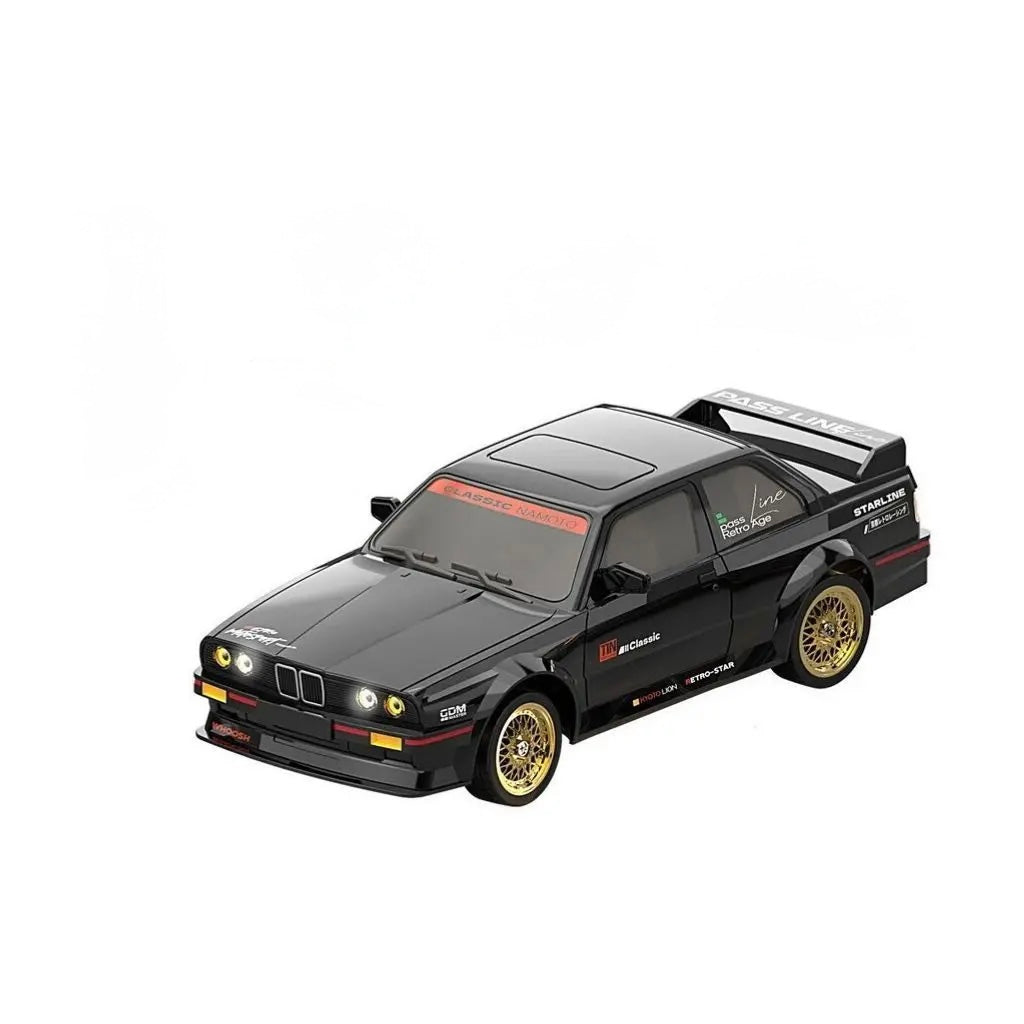 Whoosh 4WD BMW RC Drift Car – 20KM/H Proportional Control with LED Lights & Spare Tires