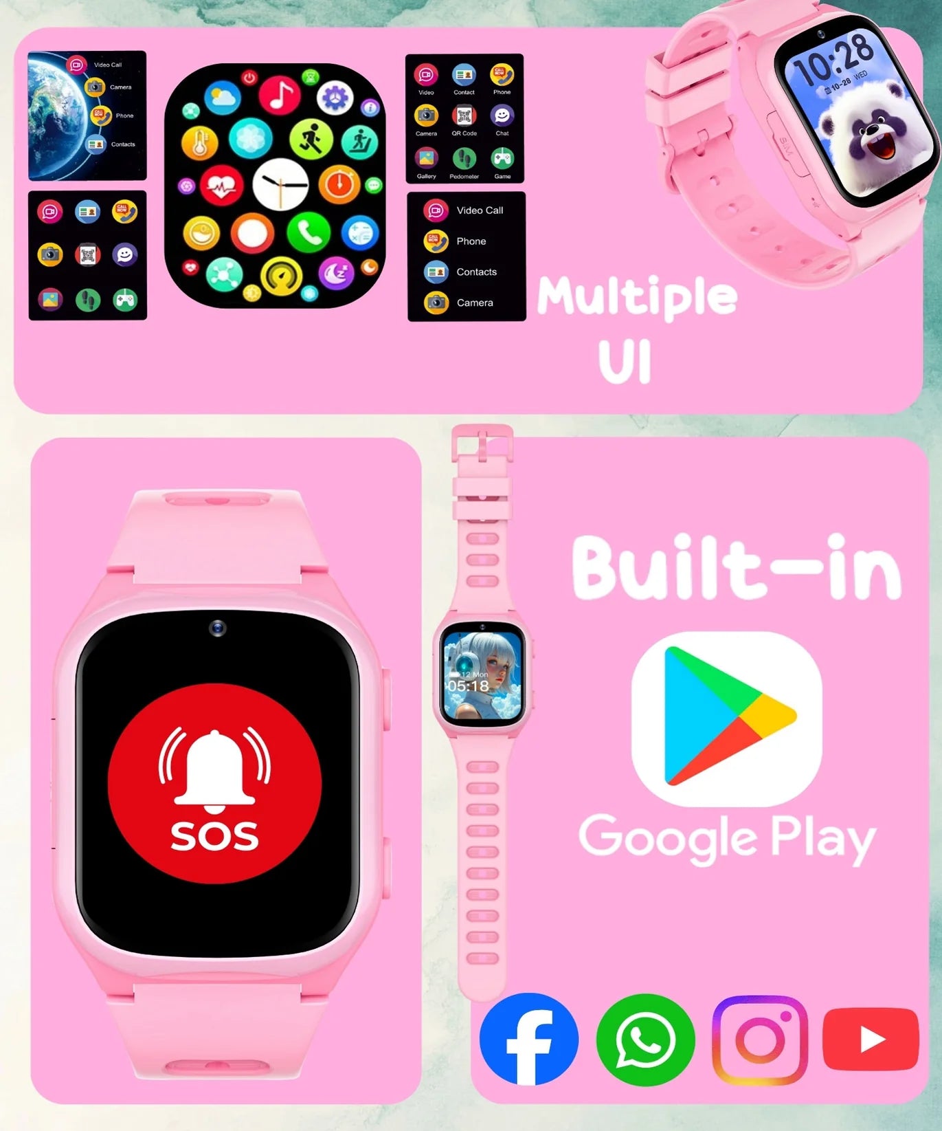 Spiky Chimera Android Smartwatch with Built in Jarvis AI | Smartwatch for Boys and Girls