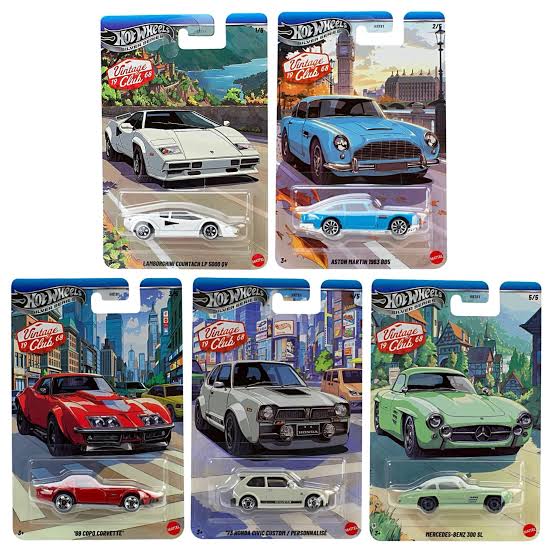 Hot Wheels Vintage Club Collection + any 3 random matchbox basics