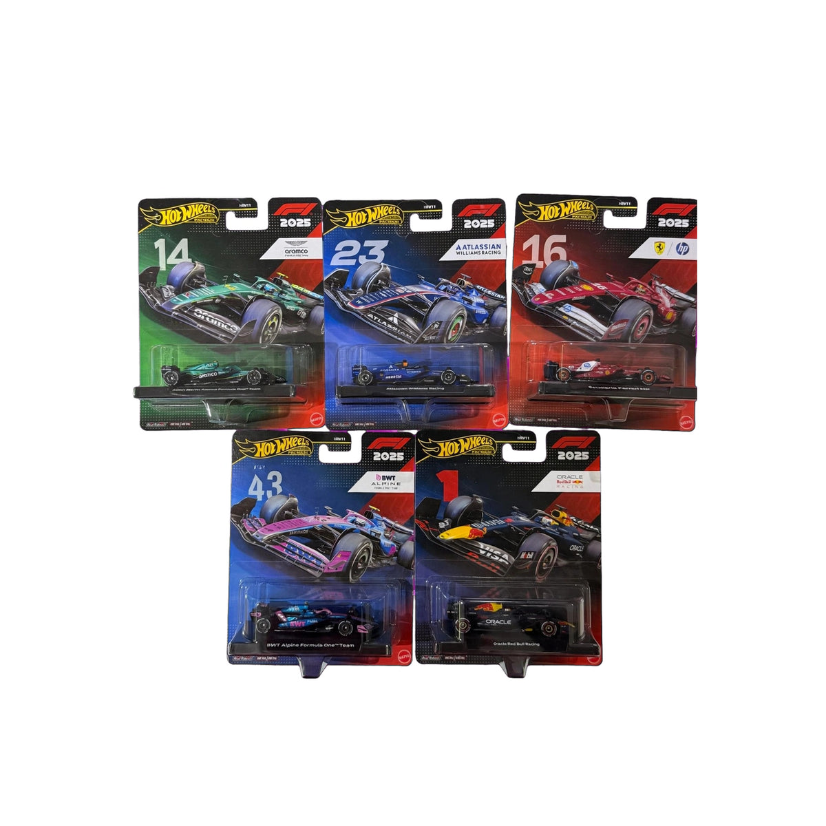Hotwheels f1 premium set of 5