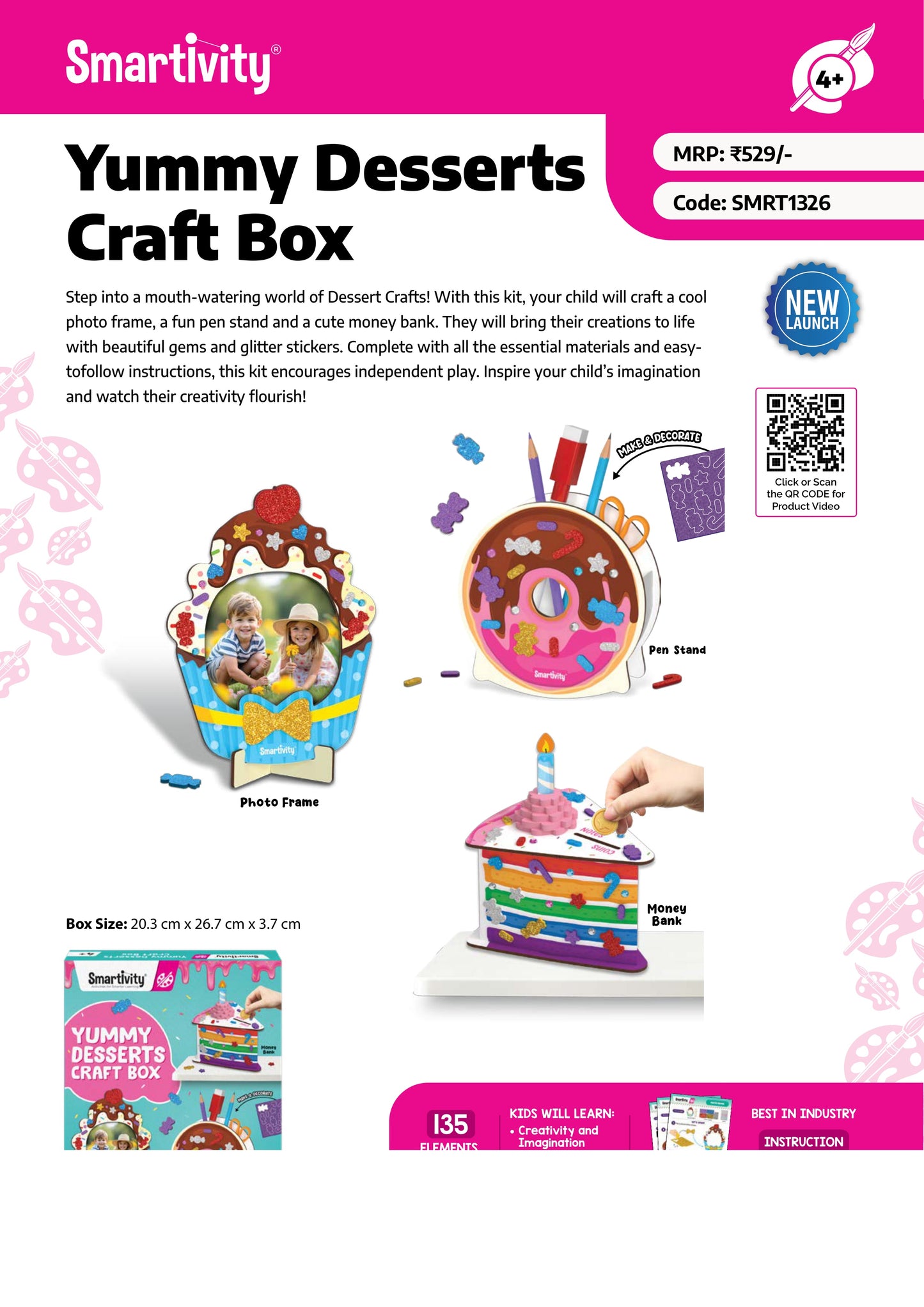 SMRT1326 Yummy Desserts Craft Box