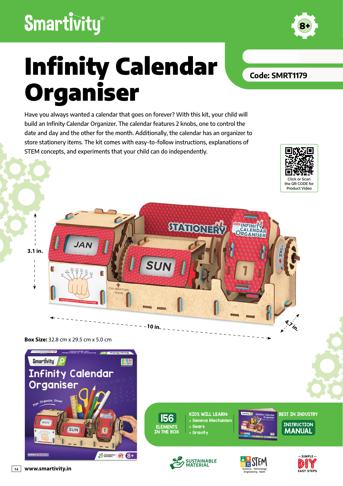 SMRT1179 Infinity Calendar Organiser