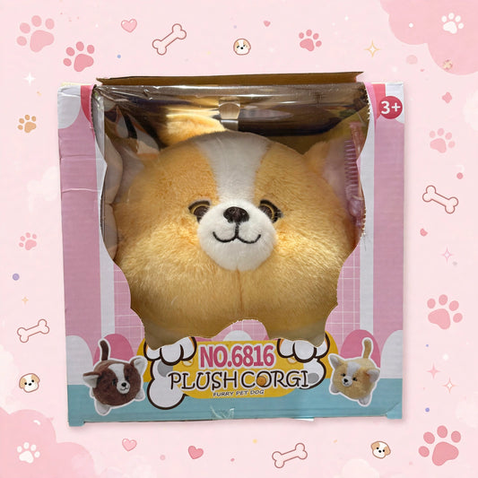 NO.6816 FURRY PET DOG - PLUSH CORGI