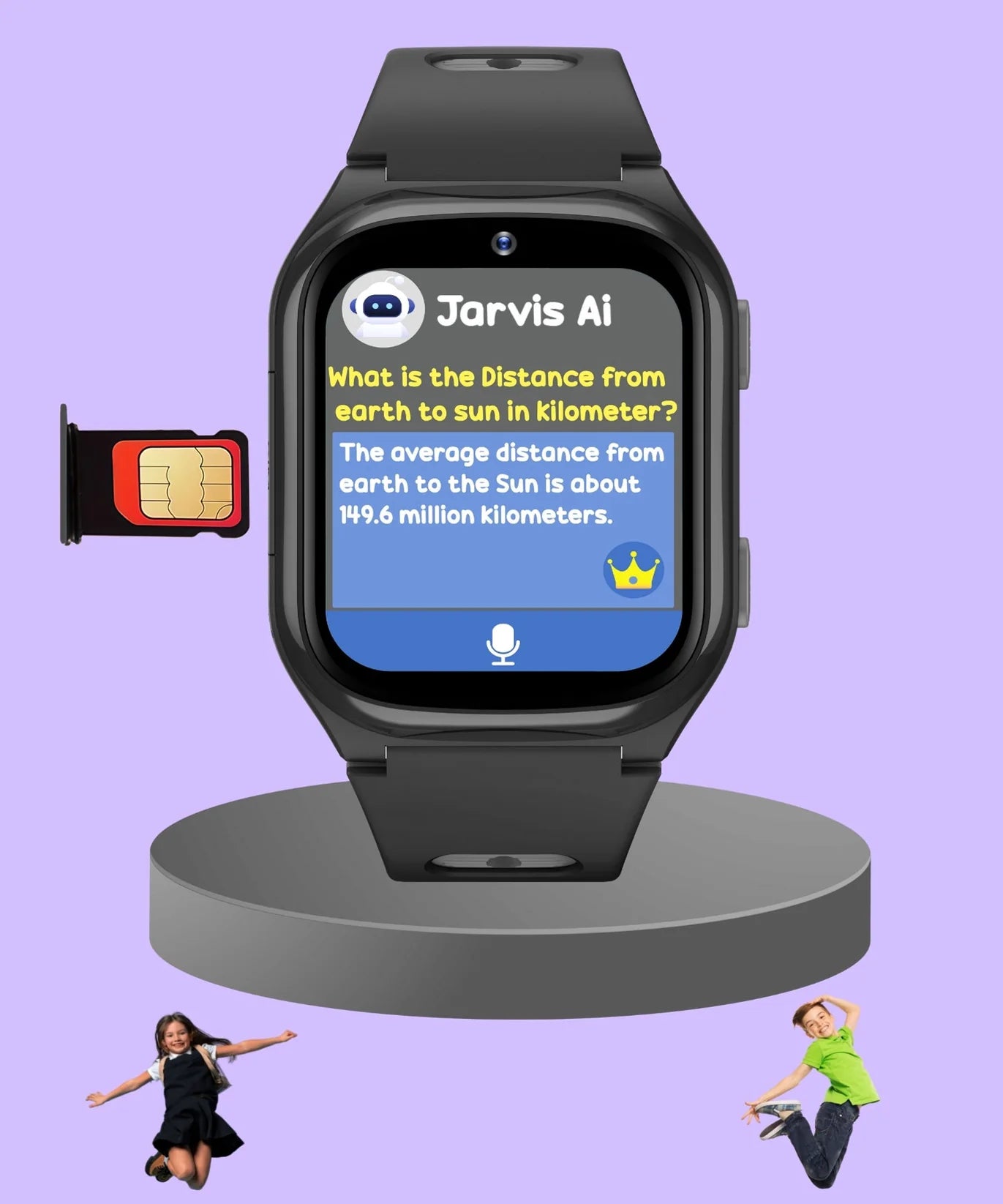 Spiky Chimera Android Smartwatch with Built in Jarvis AI | Smartwatch for Boys and Girls