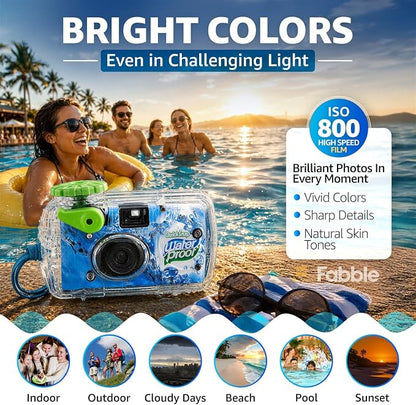 Fujifilm Quick Snap Waterproof 35mm Single Use Camera | Floating Foam Strap