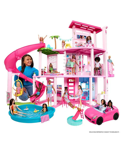 Barbie Dreamhouse Pool Party Doll House with 75+ Pieces and 3-Story Slide