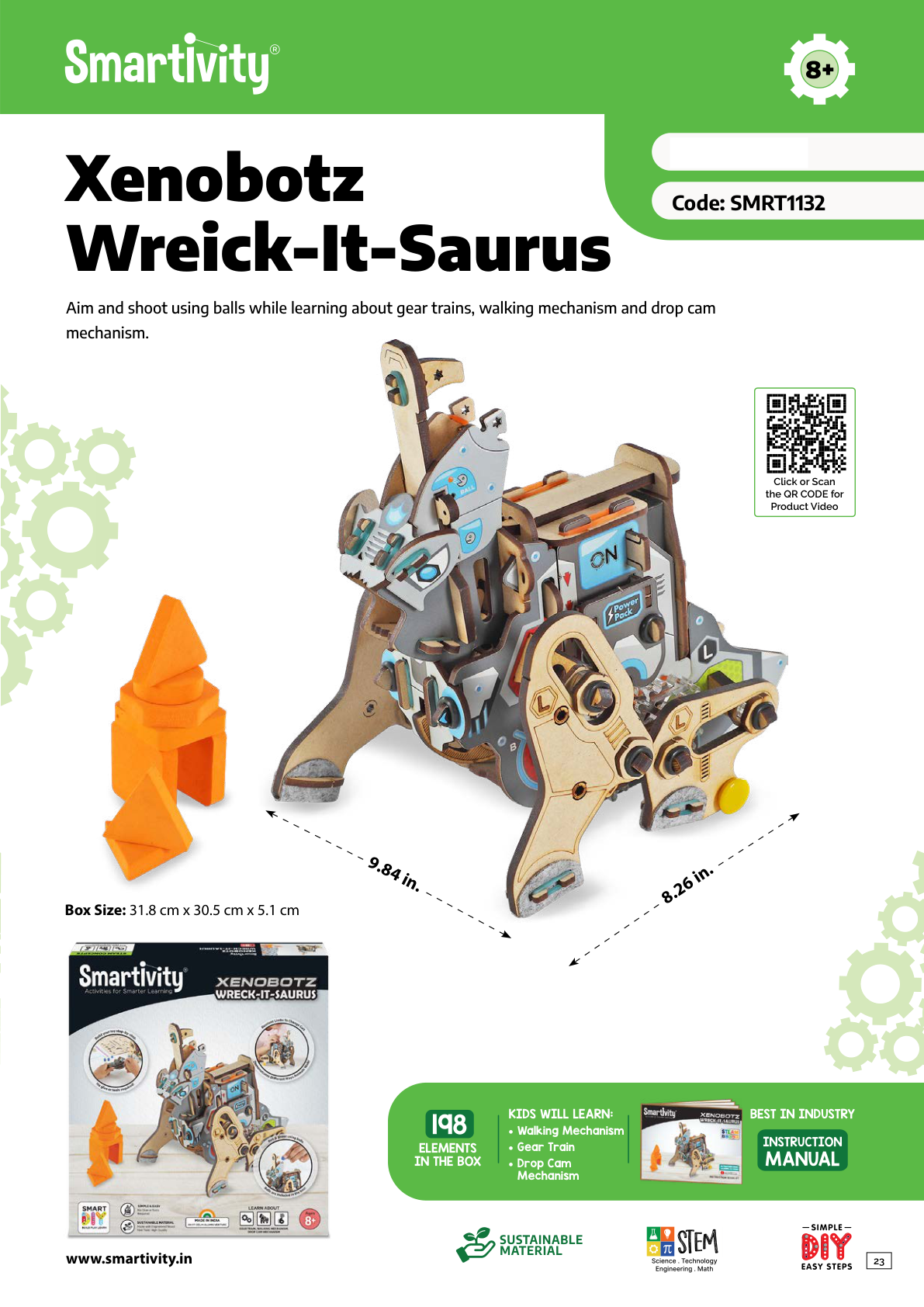SMRT113 Xenobotz Wreick-It-Saurus