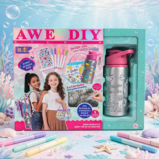 AWE DIY STUDIO - DESIGN YOUR OWN WATER BOTTLE (UNDER THE SEA)