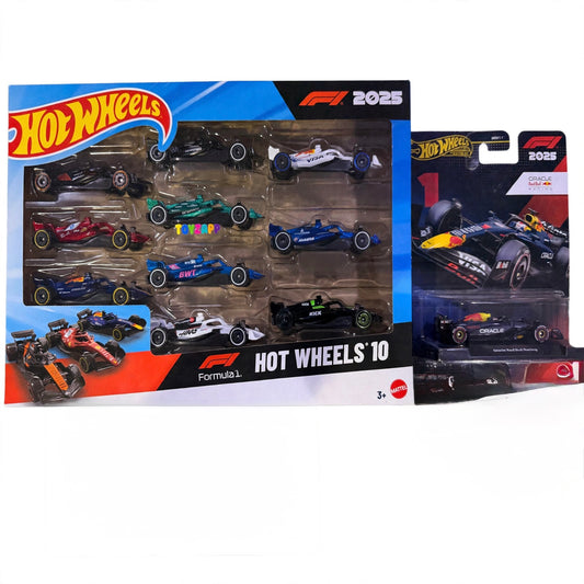 HotWheels F1 red bull + F1 10 pack combo