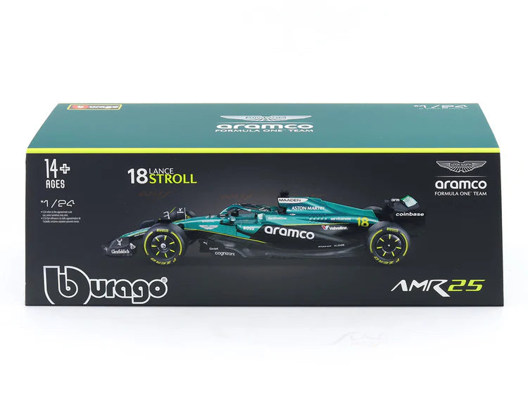 2025 Aston Martin AMR25 #18 L Stroll with Acrylic Case 1:24