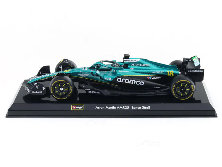 2025 Aston Martin AMR25 #18 L Stroll with Acrylic Case 1:24