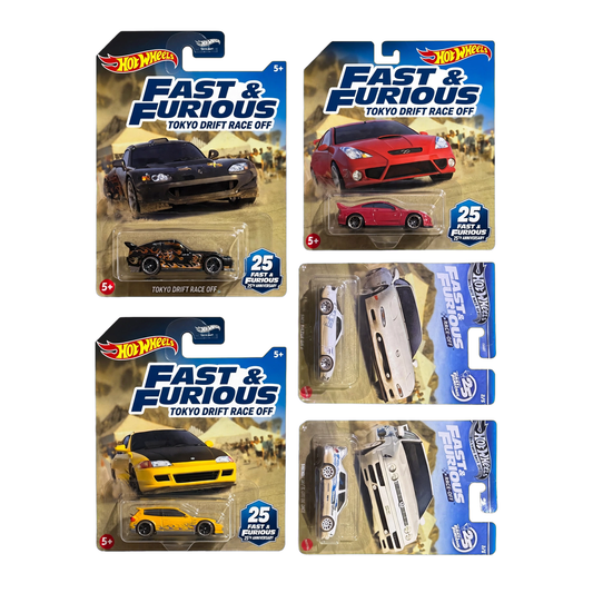 Hot Wheels Fast & Furious Race-Off set of 5