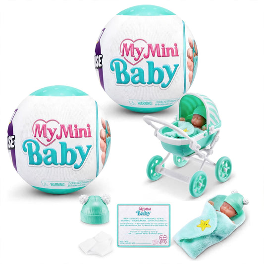 Zuru - My Mini Baby Series 1, 2 Capsules, Collectible Mystery Capsule, Toy for Girls, Realistic Miniature Baby, Playset and Accessories