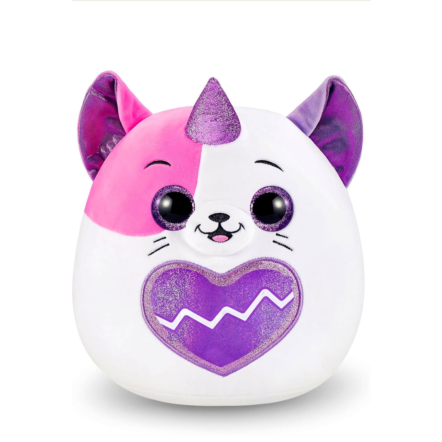 ZURU-Rainbocorns Eggzania Surprise Mania Trixie the Kitten - Collectible Plush - Over 35 Surprises Inside, 28 cm, Cuddle Plush Stuffed Animal, Rings, Bracelets, Stickers, Wearable Accessories (Kitten)