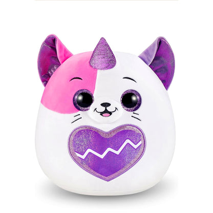 ZURU-Rainbocorns Eggzania Surprise Mania Trixie the Kitten - Collectible Plush - Over 35 Surprises Inside, 28 cm, Cuddle Plush Stuffed Animal, Rings, Bracelets, Stickers, Wearable Accessories (Kitten)