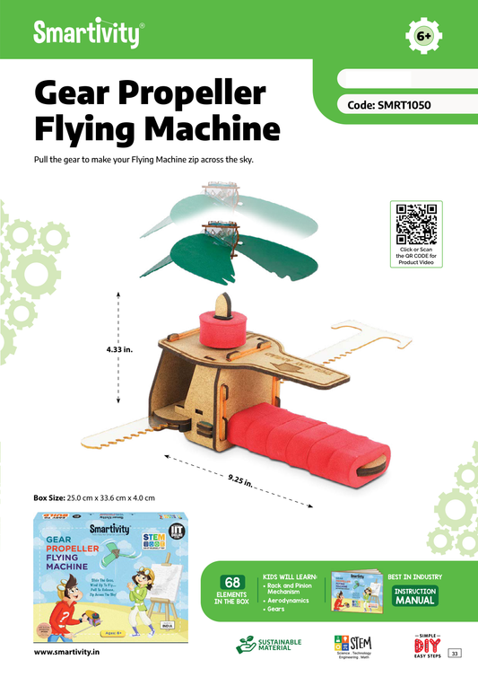 SMRT1050 Gear Propeller Flying Machine