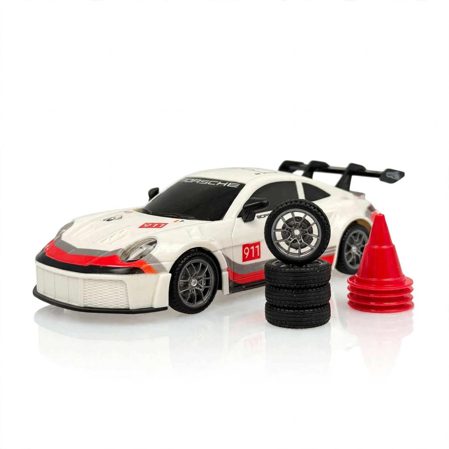 2.4GHz Radio-Controlled Racing Car – White Porsche 911-Style RC Drift Car