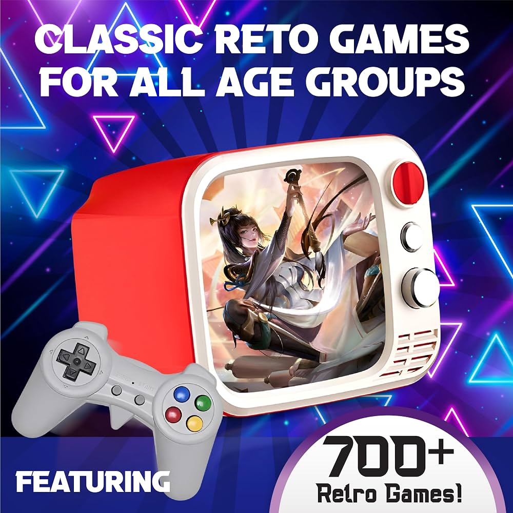 Tiny Arcade TV 3.5" Mini Retro Game - Two Player Playable
TV Console & w/ Real Gameplay & Sound - 700+ Classic
Video Games - H7 (Red)