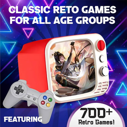 Tiny Arcade TV 3.5" Mini Retro Game - Two Player Playable
TV Console & w/ Real Gameplay & Sound - 700+ Classic
Video Games - H7 (Red)