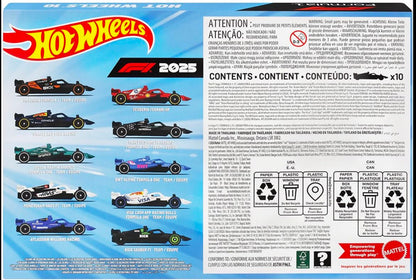 HOT WHEELS FORMULA 1 10-PACK DIECAST CARS SET | 1:64 SCALE OFFICIAL F1 COLLECTION