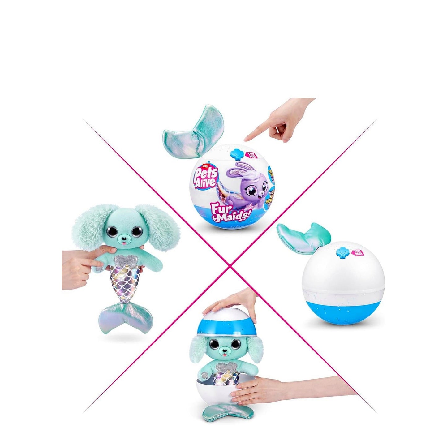 ZURU-Pets Alive Furmaids Plush Mermaid Interactive with Lights and Sounds for Girls