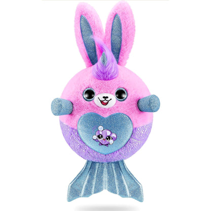 ZURU-Rainbocorns Mermaidcorn (Bunny) by ZURU, Collectible Plush, Mermaid Surprises, Cuddle Plush Stuffed Animal, Surprise Egg, Stickers, Magic Sands & Bubble Mixture, for Girls 3+ Up