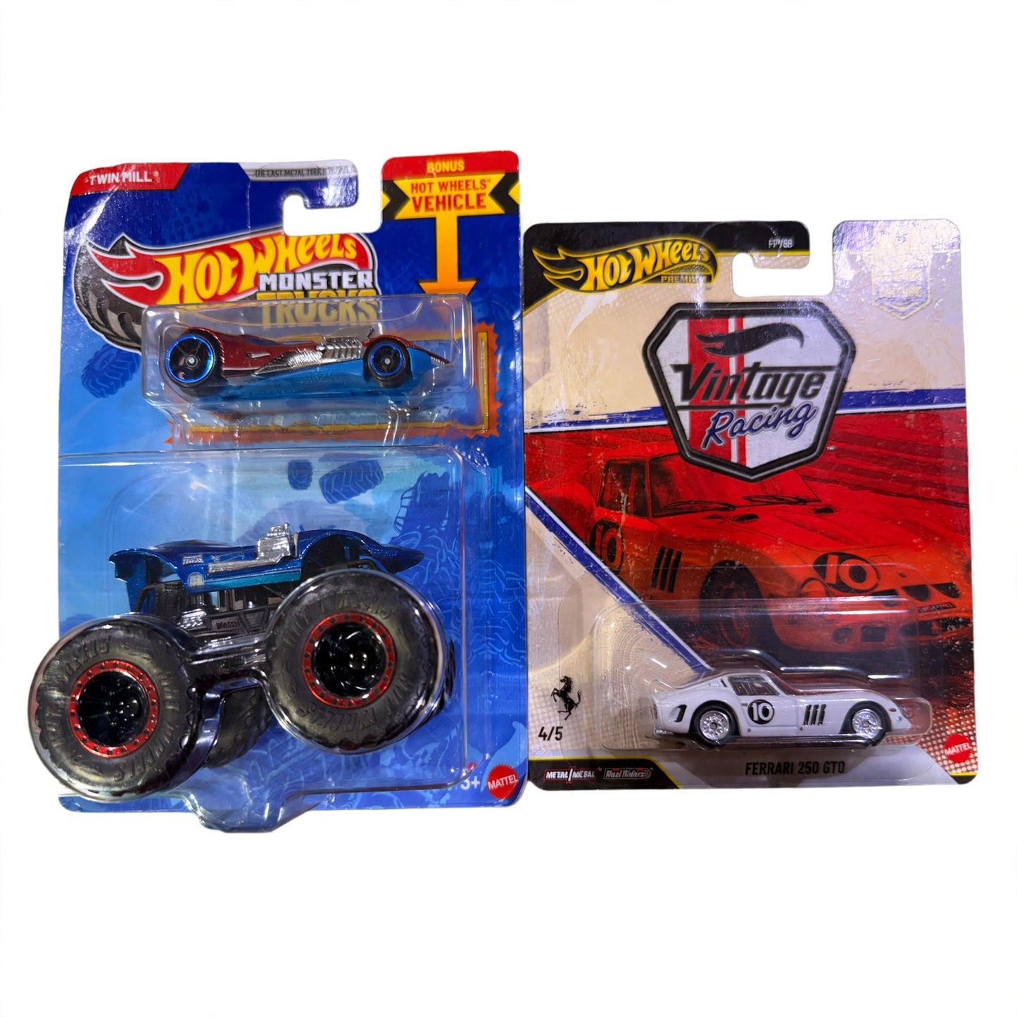HotWheels Ferrari vintage racing + random hotwheels monster truck