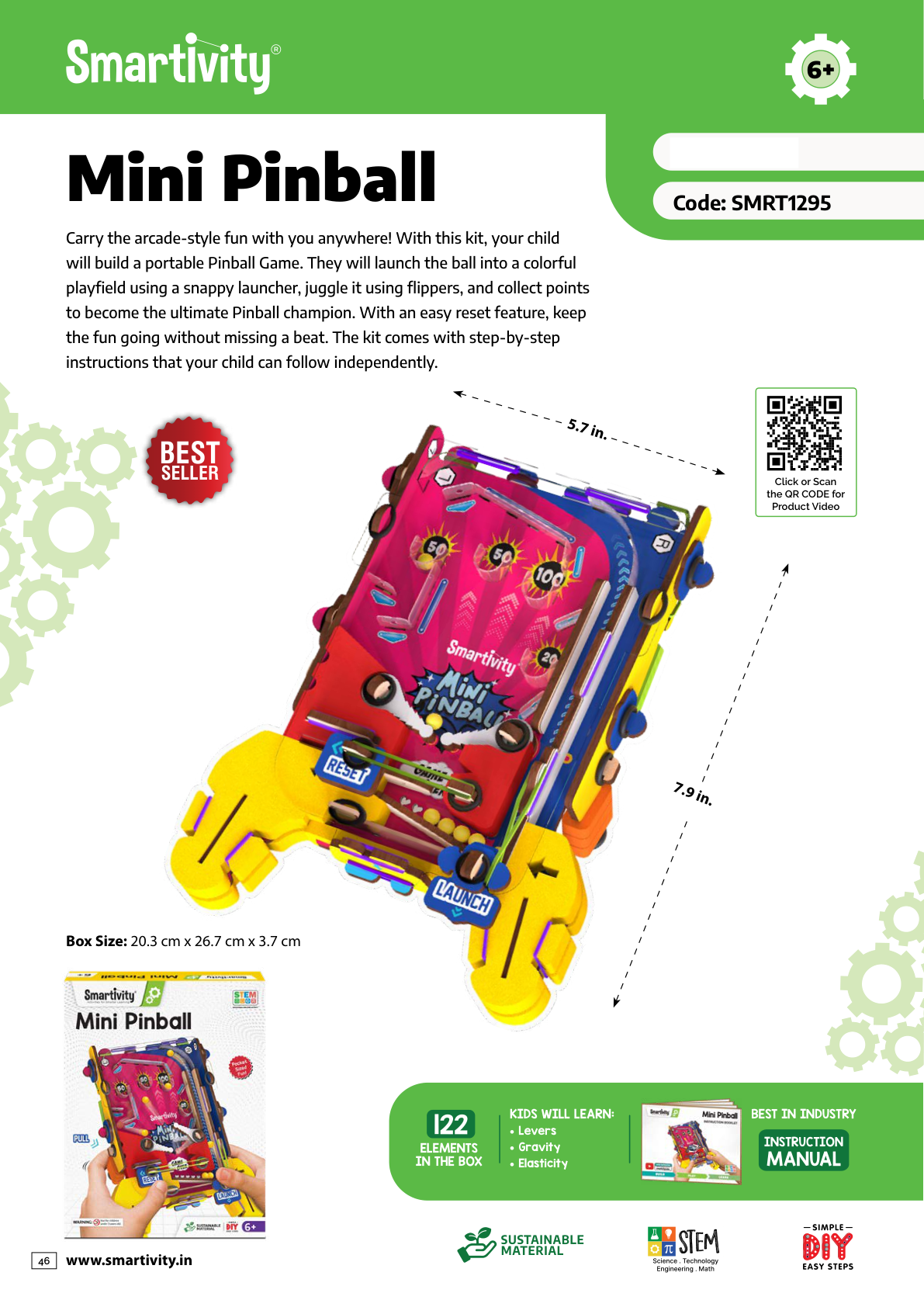 SMRT1295 Mini Pinball