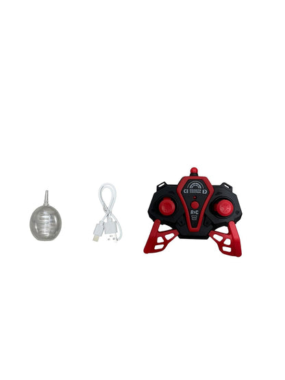 RC Turbo Spray Drift Car, Red, LED Lights, 2.4GHz Control, Real Mist Spray, Type-C Charging