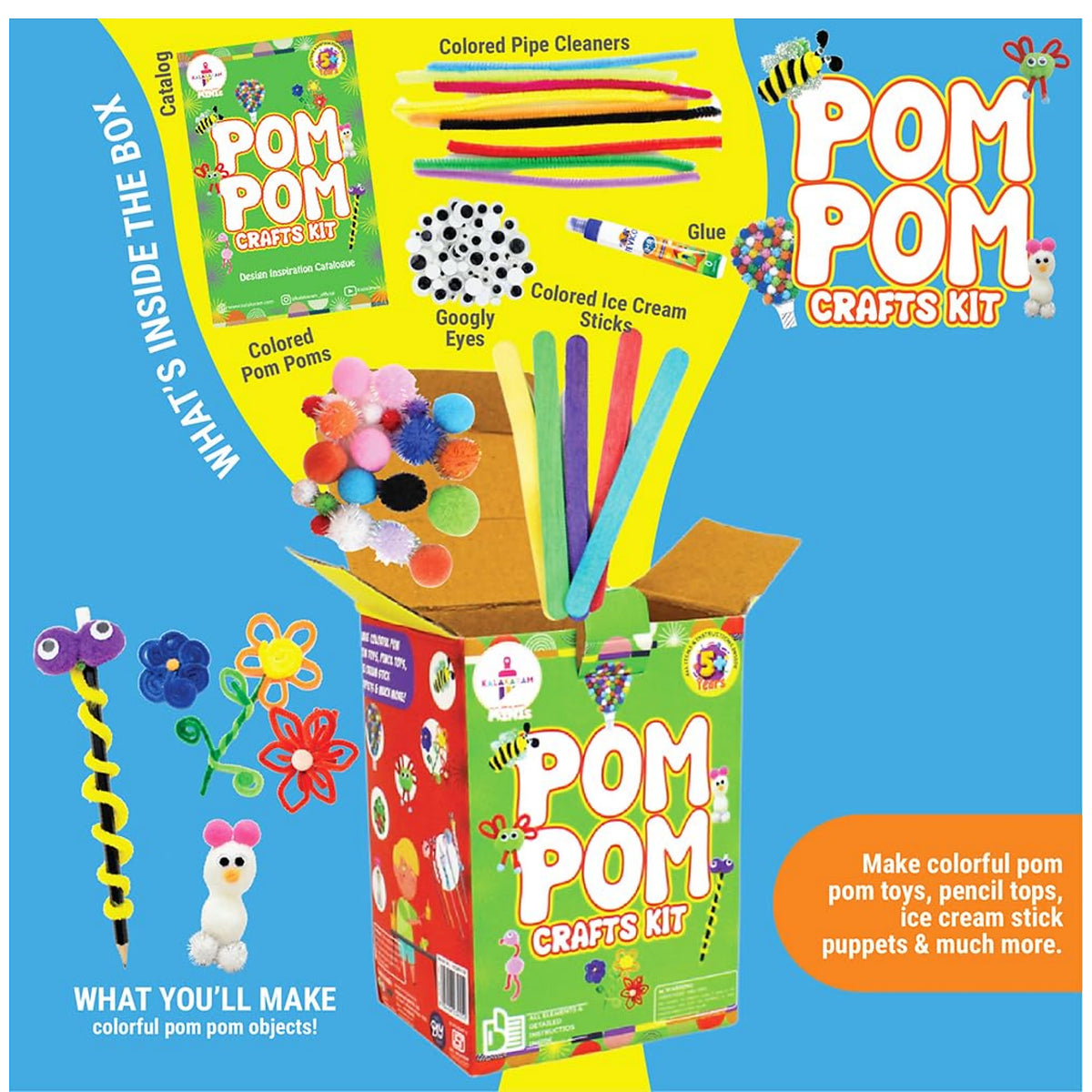 DIY Pom Pom Crafts Box
