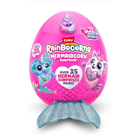 ZURU-Rainbocorns Mermaidcorn (Bunny) by ZURU, Collectible Plush, Mermaid Surprises, Cuddle Plush Stuffed Animal, Surprise Egg, Stickers, Magic Sands & Bubble Mixture, for Girls 3+ Up
