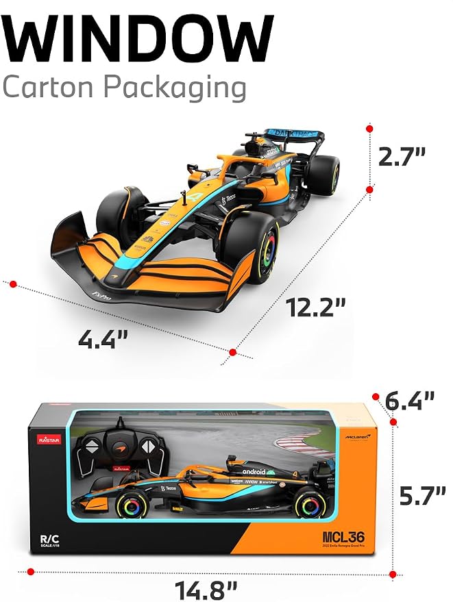 Rastar Mclaren Formula 1 F1 MCL 36 2022 Emilia Romagna Grand Prix Remote Control Car