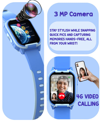 Spiky Gnome 4G Video Calling Smartwatch for Kids with Multi UI