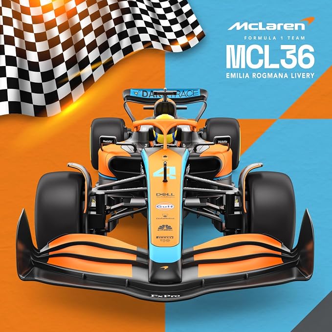 Rastar McLaren MCL 36 Formula 1 Racing Car RC Racing Car, 1/12