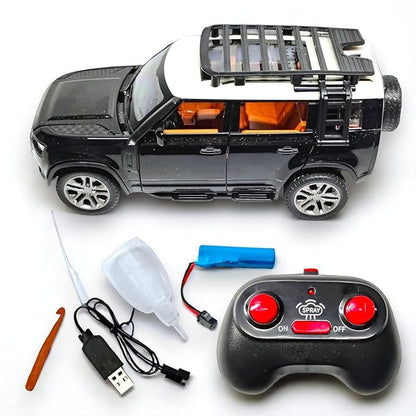 Die-cast Car 1:22 Scale Remote Control Car with Lights, Sound, Mist Spray, Openable Doors & Rechargeable Battery