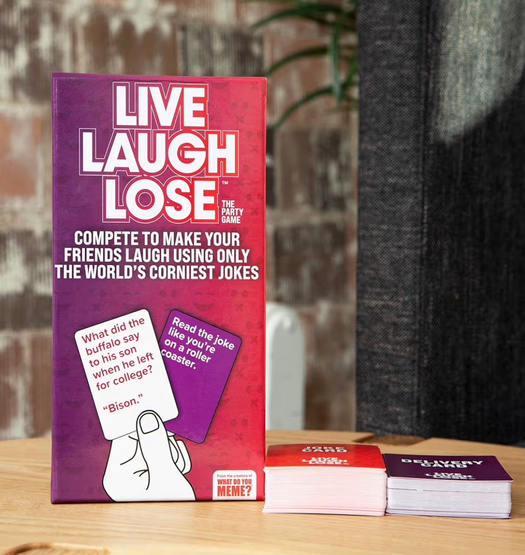 Live Laugh Lose Funny Party Card Game Compete with Corny Jokes Hilarious Card Game for Friends Family