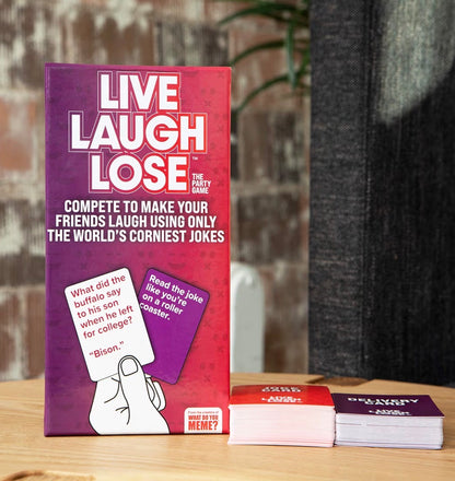 Live Laugh Lose Funny Party Card Game Compete with Corny Jokes Hilarious Card Game for Friends Family