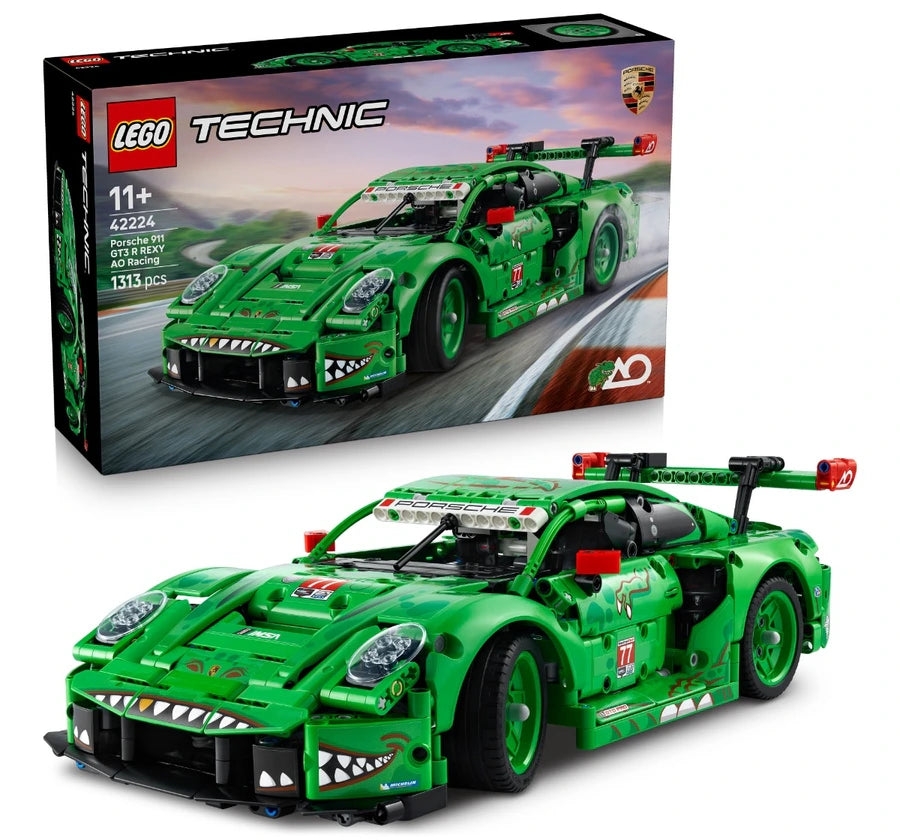 LEGO Technic Porsche 911 GT3 R REXY AO Racing Car - Model Car Building Kit for Kids - 42224, Building Blocks for Kids 11Y+