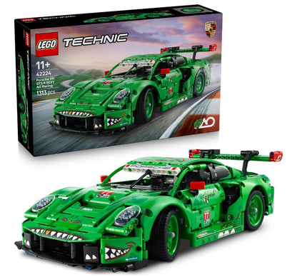 LEGO Technic Porsche 911 GT3 R REXY AO Racing Car - Model Car Building Kit for Kids - 42224, Building Blocks for Kids 11Y+
