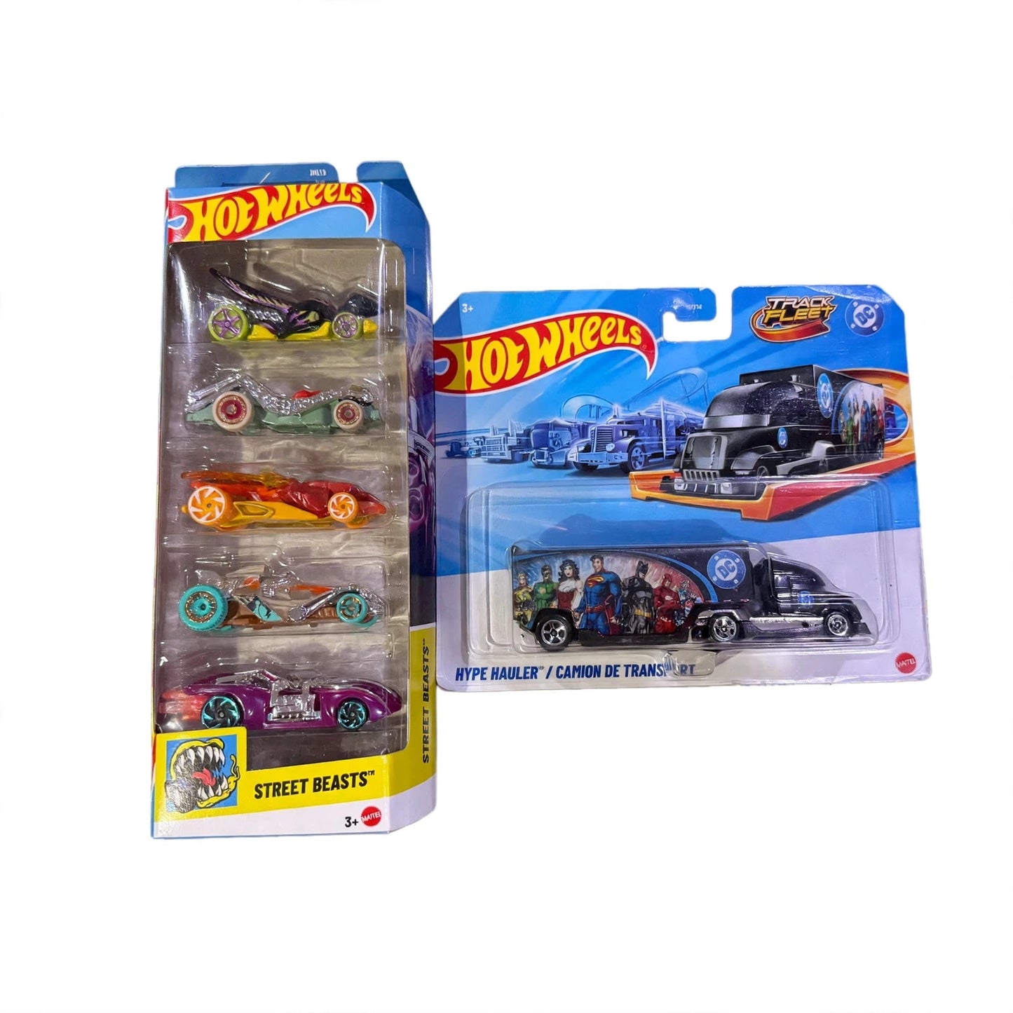 Hotwheels track fleet DC edition + Hotwheels 5 pack random fantasies