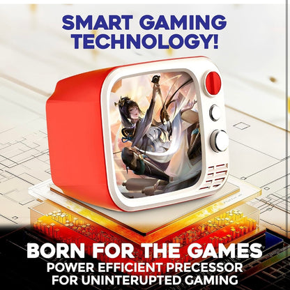 Tiny Arcade TV 3.5" Mini Retro Game - Two Player Playable
TV Console & w/ Real Gameplay & Sound - 700+ Classic
Video Games - H7 (Red)
