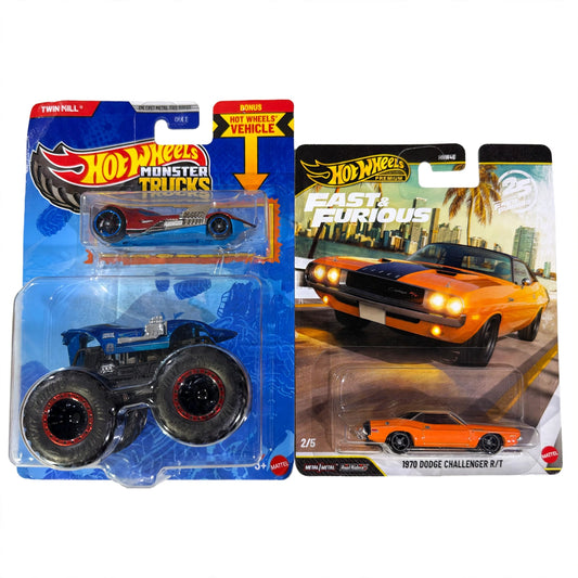 HotWheels FNF dodge challenger + random HotWheels minter truck