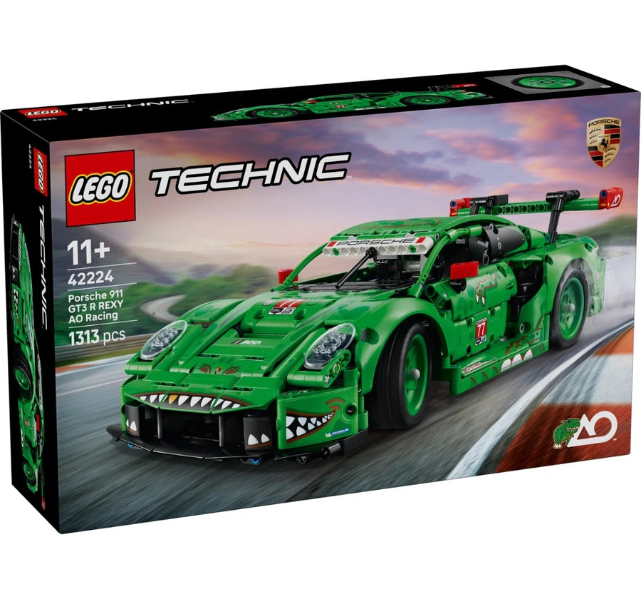 LEGO Technic Porsche 911 GT3 R REXY AO Racing Car - Model Car Building Kit for Kids - 42224, Building Blocks for Kids 11Y+