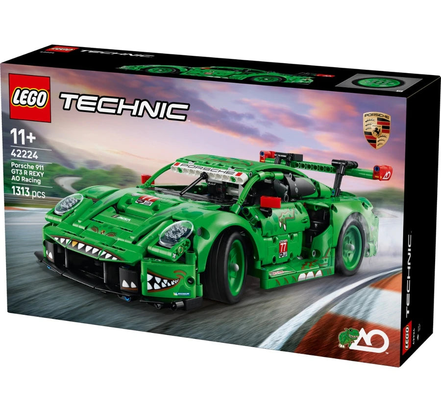 LEGO Technic Porsche 911 GT3 R REXY AO Racing Car - Model Car Building Kit for Kids - 42224, Building Blocks for Kids 11Y+