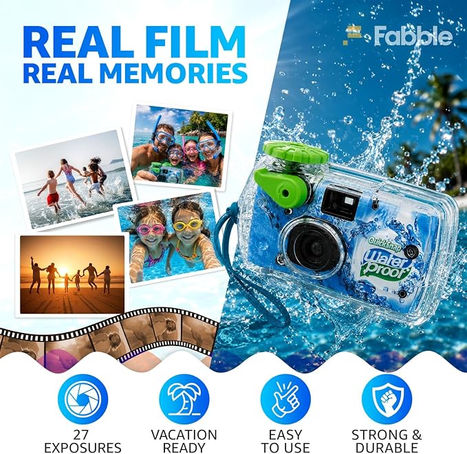 Fujifilm Quick Snap Waterproof 35mm Single Use Camera | Floating Foam Strap