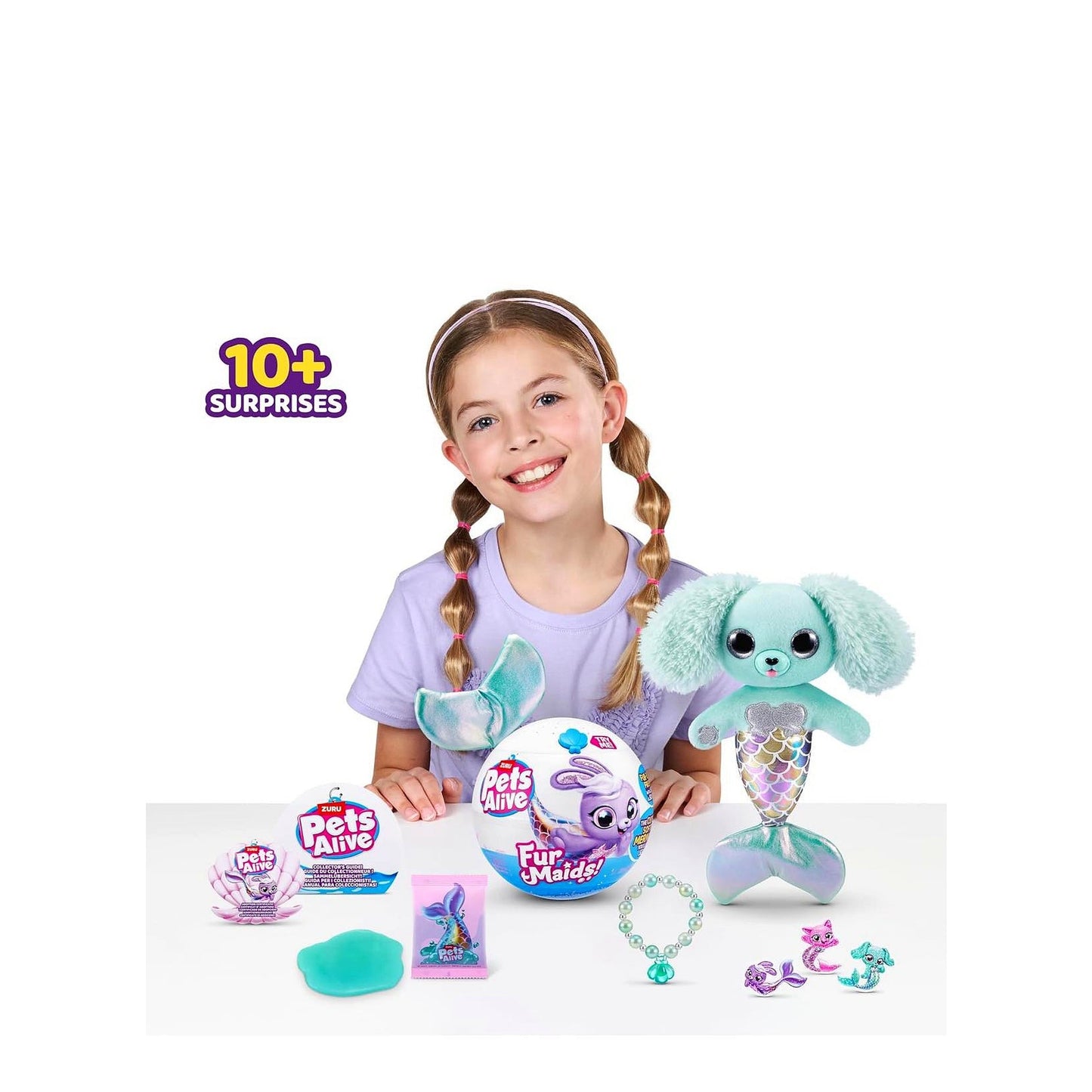 ZURU-Pets Alive Furmaids Plush Mermaid Interactive with Lights and Sounds for Girls